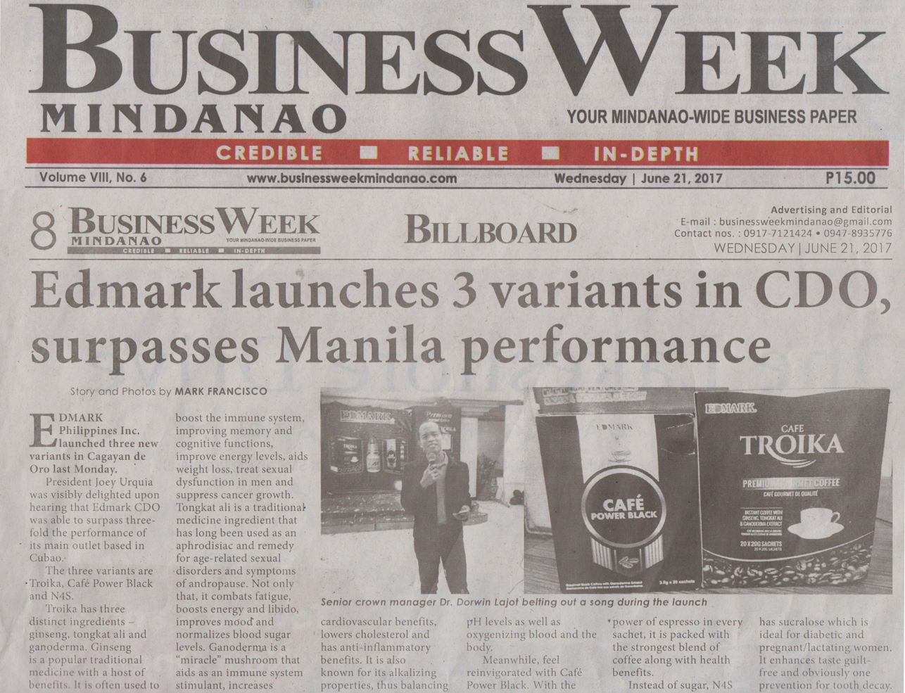 June 21, 2017 Business Week – Philippines