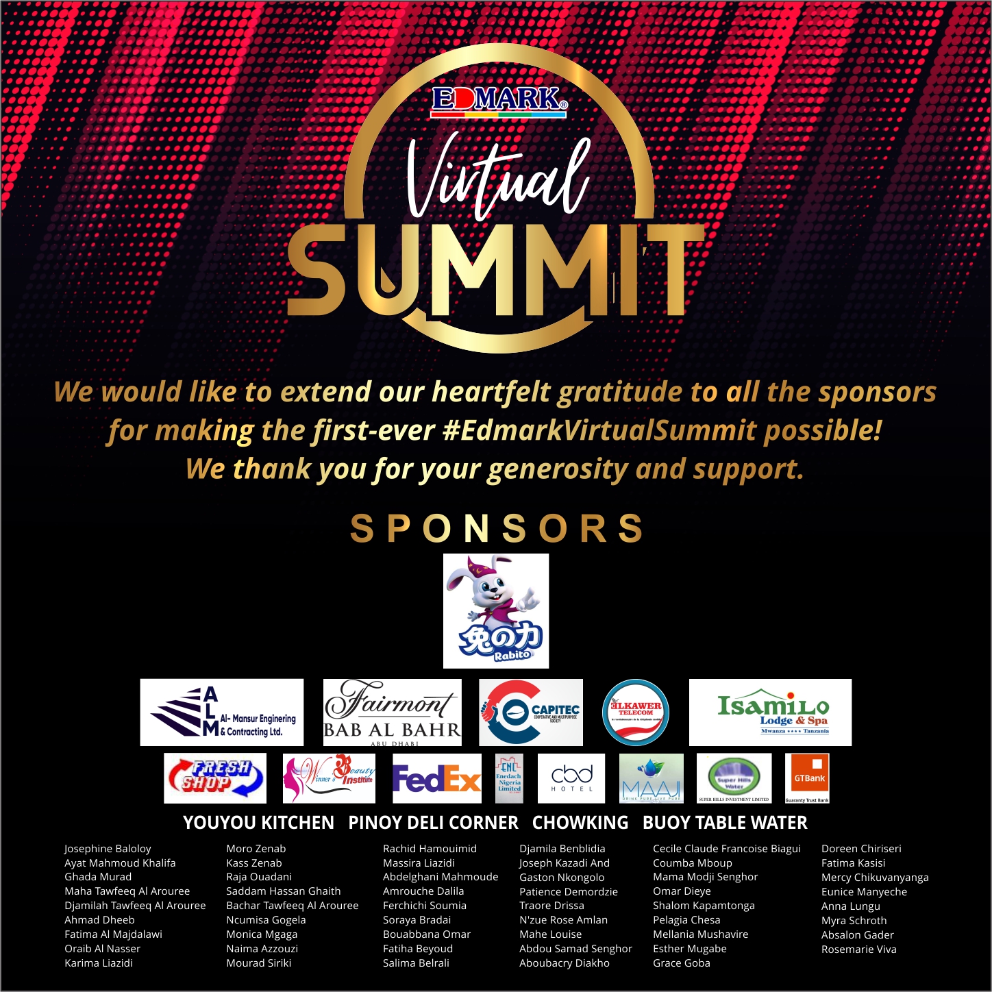 Edmark Virtual Summit – Sponsors