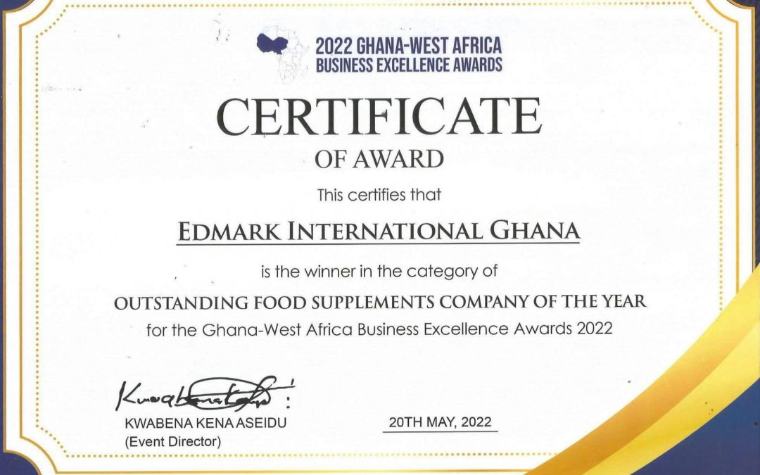 Outstanding Food Supplements Company of the Year