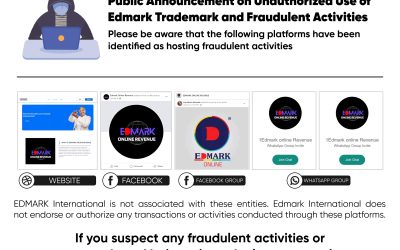 Déclaration publique sur l’utilisation non autorisée de la marque Edmark et les activités frauduleuses
